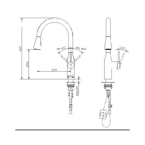 Bản vẽ vòi rửa bát Paul Schmitt PA320KS