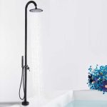 Sen cây tắm đứng ngoài trời,bể bơi,tắm tráng màu đen Haruki HRS 9008 inox 304