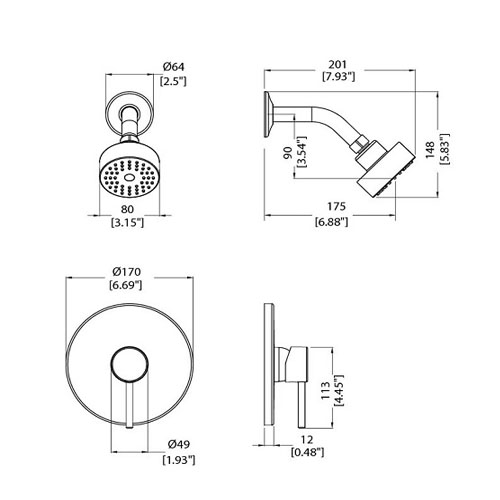 Sen cây tắm tráng nóng lạnh âm tường Haruki HR9013