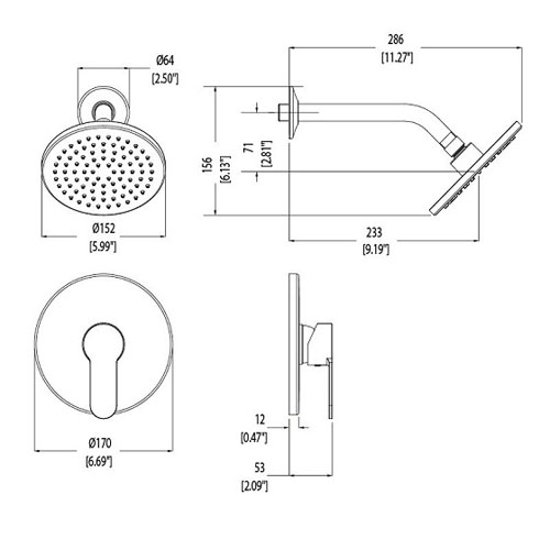 Sen cây tắm tráng nóng lạnh âm tường Haruki màu vàng HR9016