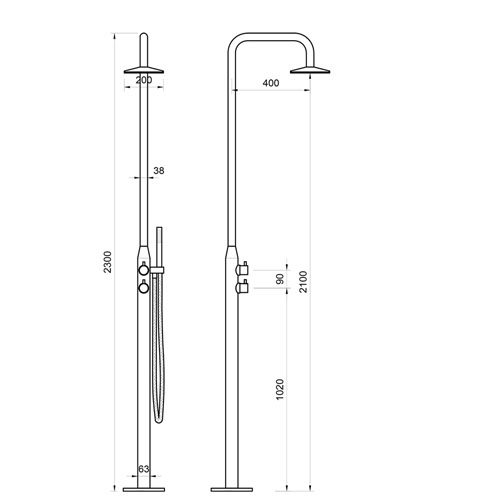 Sen cây tắm đứng ngoài trời,bể bơi,tắm tráng Kanly KLS9005