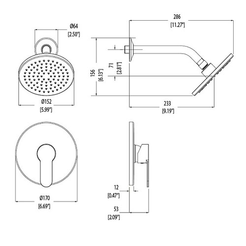 Sen cây tắm tráng nóng lạnh âm tường Haruki HR9018