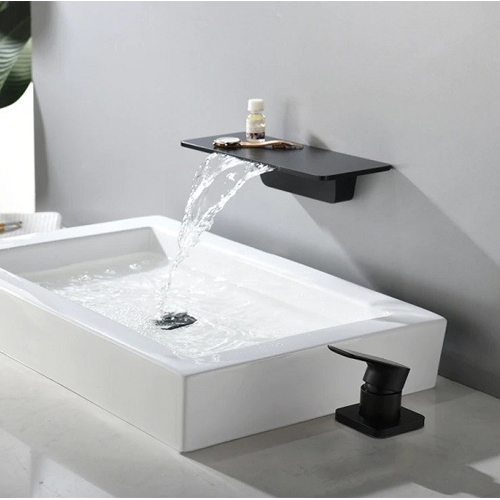 Vòi chậu Lavabo âm tường Haruki HR155 màu đen