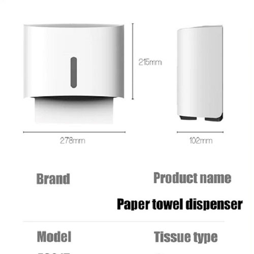 Hộp giấy lau tay treo tường màu trắng MKG-E6015W Miken