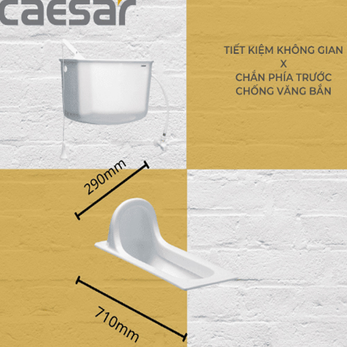 Xí xổm Caesar C1280 ( Bàn cầu xổm)