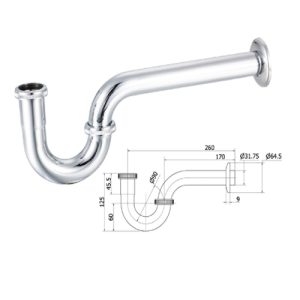 Đuôi xiphong lavabo Haruki HRXP 105 ( thải chữ P )