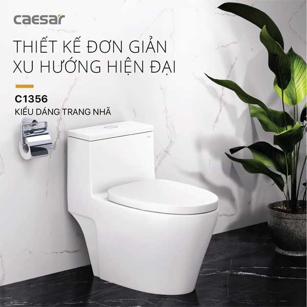 Bồn Cầu Một Khối Nắp Êm Caesar C1356
