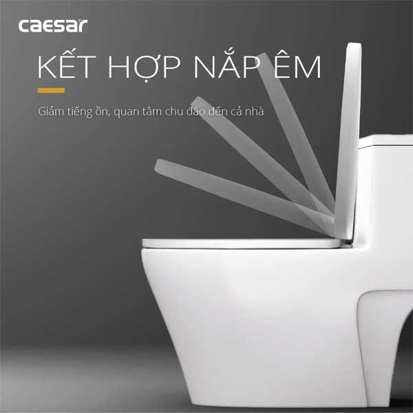 Bồn Cầu Một Khối Nắp Êm Caesar C1356