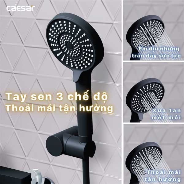 Sen Tắm Nóng Lạnh Caesar S393CB Màu Đen 