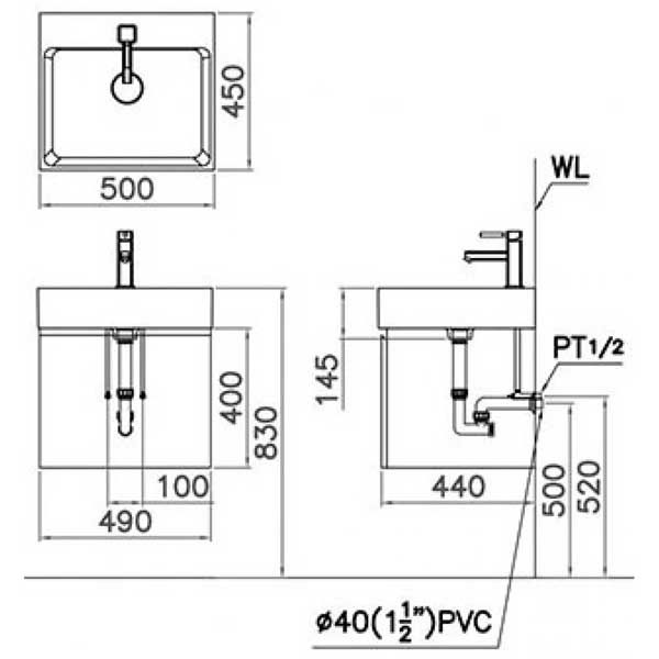 Chậu Tửa Lavabo Đặt Bàn Caesar LF5253 8 Chậu Tửa Lavabo Đặt Bàn Caesar LF5253