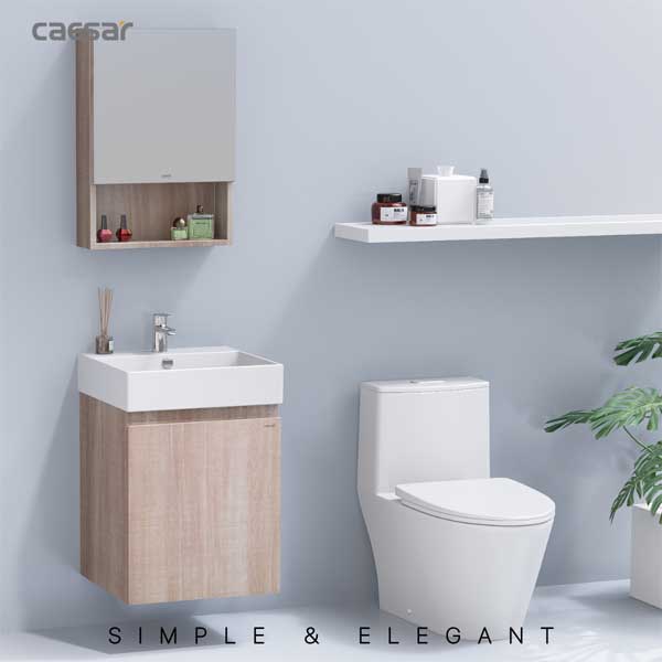 Bộ Tủ Chậu Lavabo Caesar LF5263 + EH05263AW7V