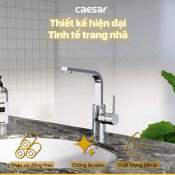 Vòi Lavabo Nóng Lạnh Caesar B750CU