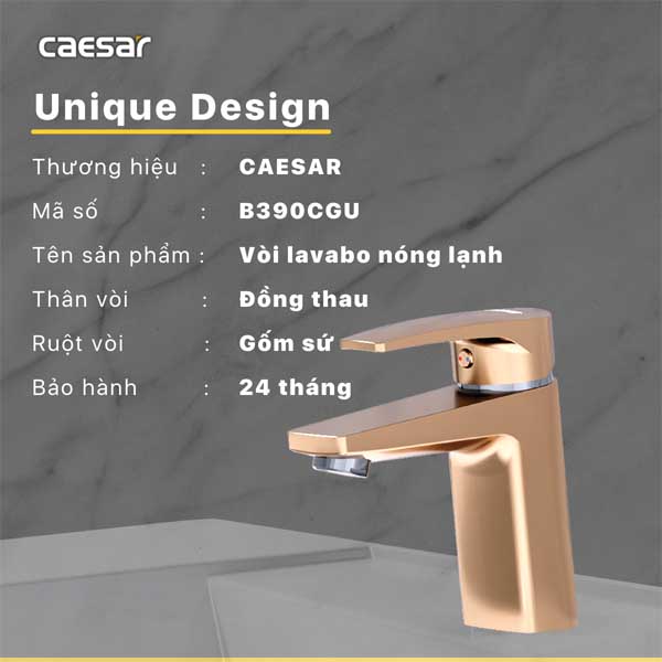 Vòi Lavabo Nóng Lạnh Caesar B390CGU