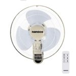 Quạt treo tường remote Nanoco NWF1612RC-BE (Be)