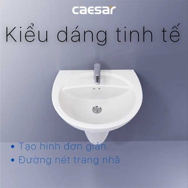 Chậu Rửa Lavabo Treo Tường Caesar L2220 + P2443