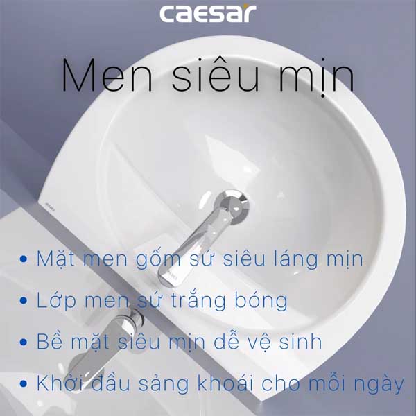 Chậu Rửa Lavabo Treo Tường Caesar L2220 + P2443