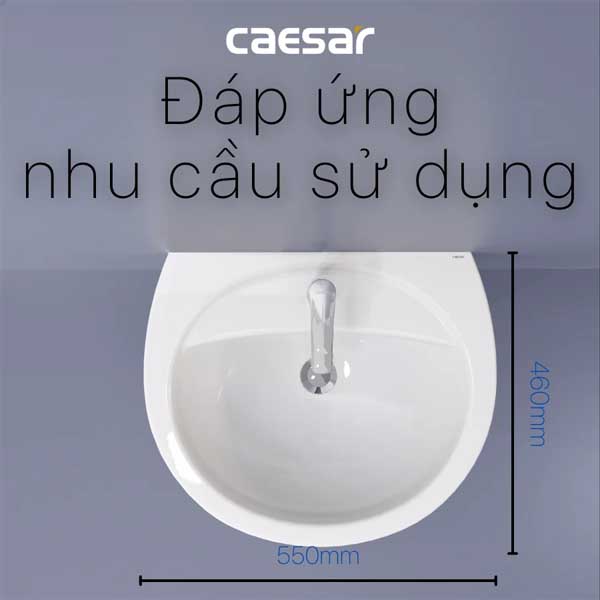 Chậu Rửa Lavabo Treo Tường Caesar L2220 + P2443