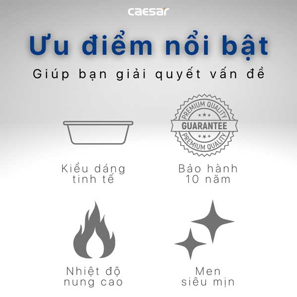 Chậu rửa Lavabo đặt bàn Caesar LF5254