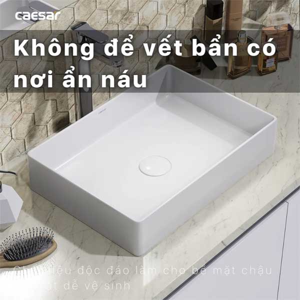 Chậu rửa Lavabo đặt bàn Caesar LF5254