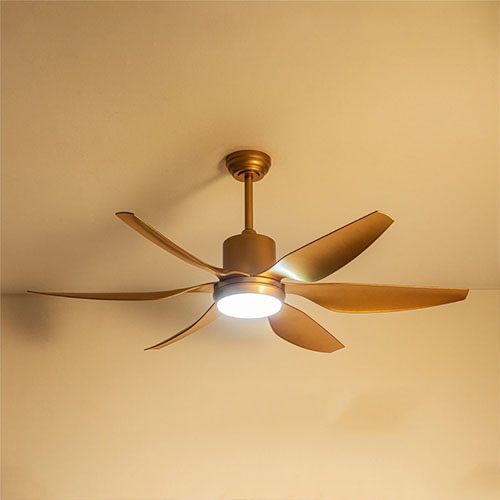 Quạt trần Nanoco NCF5462-GL (vàng đồng, 6 cánh, có đèn LED)