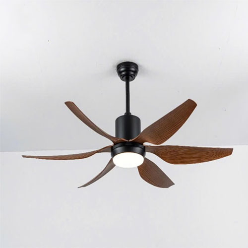 Quạt trần Nanoco NCF5462-PL vân gỗ, 6 cánh, có đèn LED