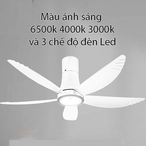 Quạt trần Nanoco NCF5653-WL (5 cánh, có đèn LED)