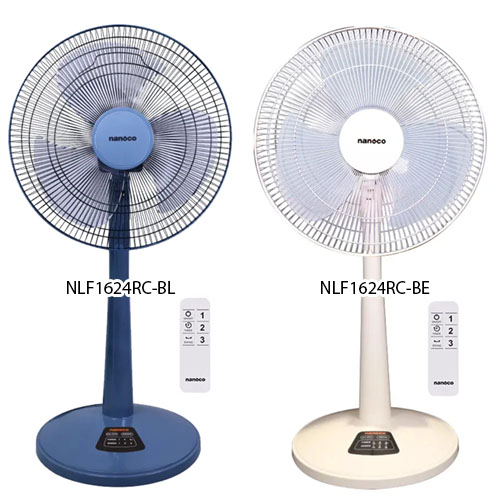 Quạt lửng Remote Nanoco NLF1624RC-BL (Xanh)