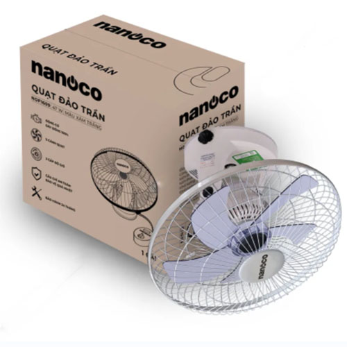 Quạt Đảo Nanoco NOF1609 (Màu Xám Trắng)