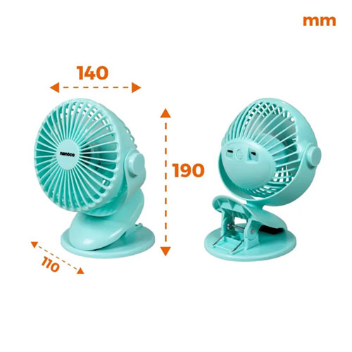 Quạt Sạc Nanoco NRF5210G (xanh)