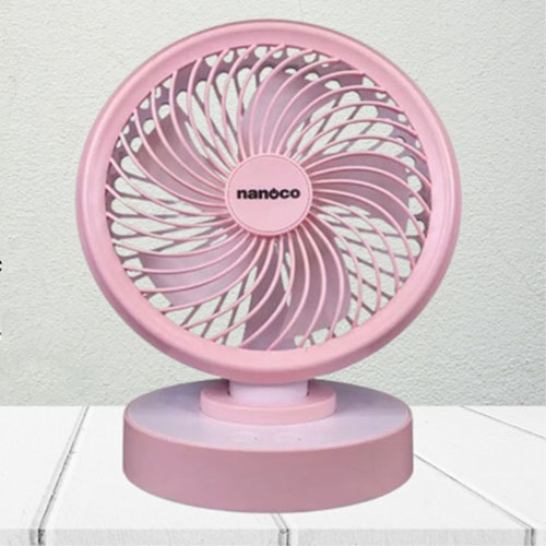 Quạt Sạc Nanoco NRF6213P (Hồng)