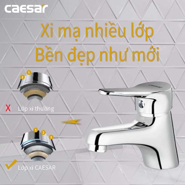 Vòi Rửa Lavabo Nóng Lạnh CAESAR B330CU