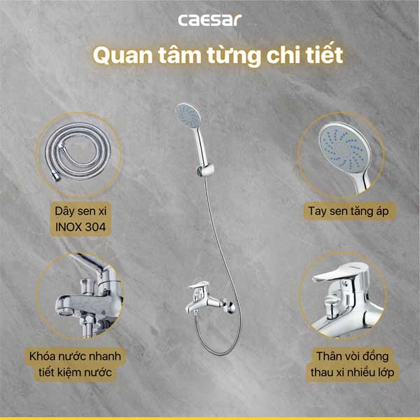 Vòi Sen Nóng Lạnh  Caesar  S333C