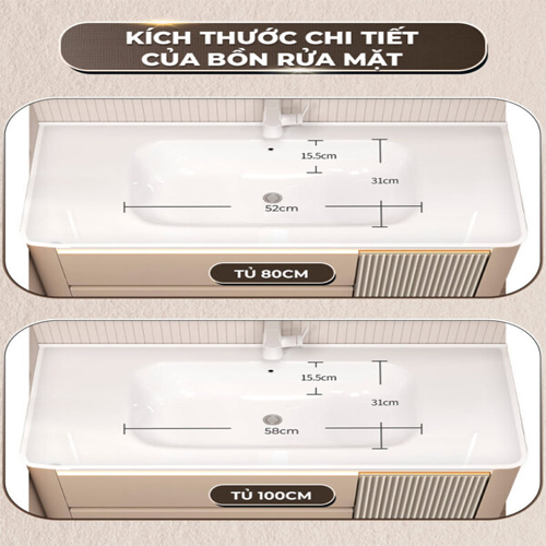 Bộ tủ chậu Haruki PLUS 02 (800-1000 mm)