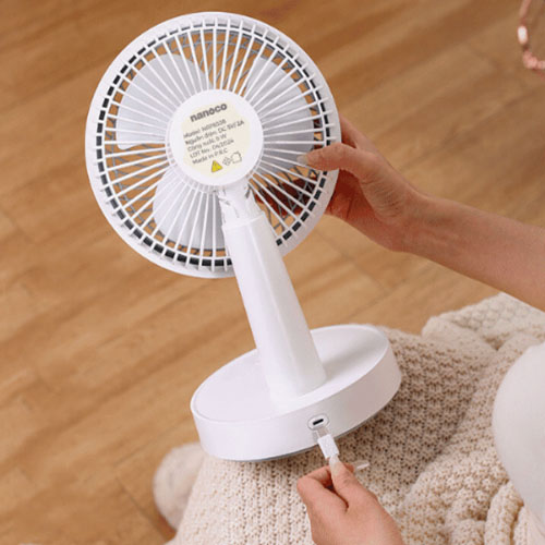 Quạt Sạc Nanoco NRF6536W (Trắng)