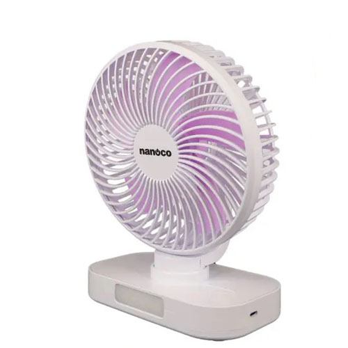 Quạt Sạc Nanoco NRF6219W (trắng)