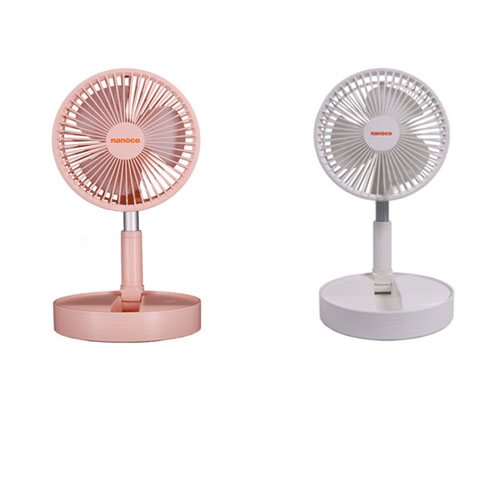 Quạt Sạc Nanoco NFF1617P (Hồng)