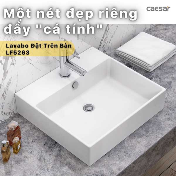 Chậu Rửa Lavabo Đặt Bàn Caesar LF5263