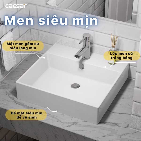 Chậu Rửa Lavabo Đặt Bàn Caesar LF5263