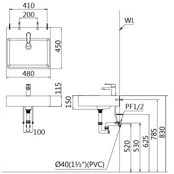 Chậu Rửa Lavabo Đặt Bàn Caesar LF5263 8 Chậu Rửa Lavabo Đặt Bàn Caesar LF5263