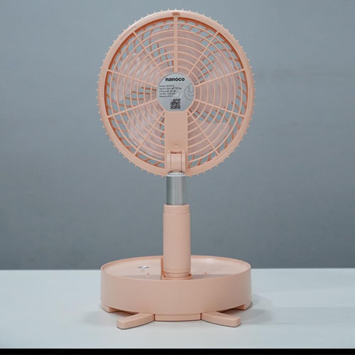Quạt Sạc Nanoco NFF1618P (Hồng)