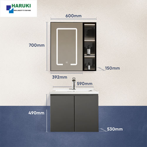 Tủ chậu Haruki Plus 04(600-800-1000 mm)