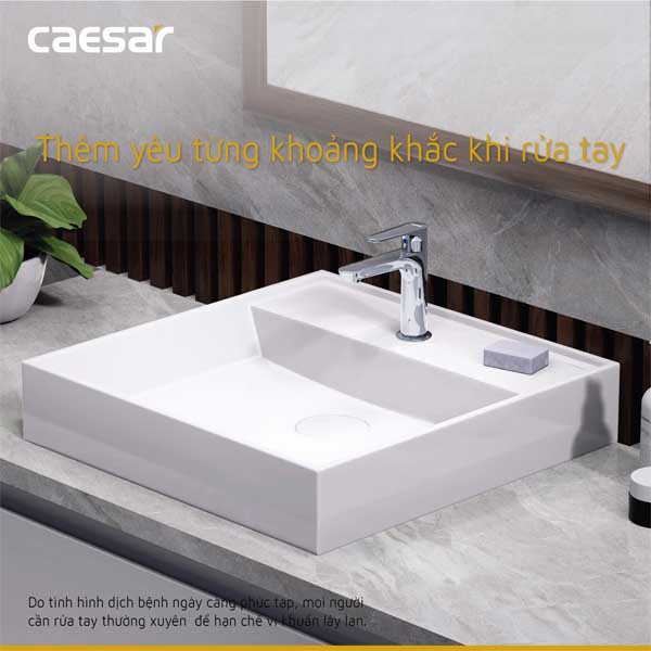 Vòi Lavabo Lạnh Caesar B060CU (bộ xả nhấn)