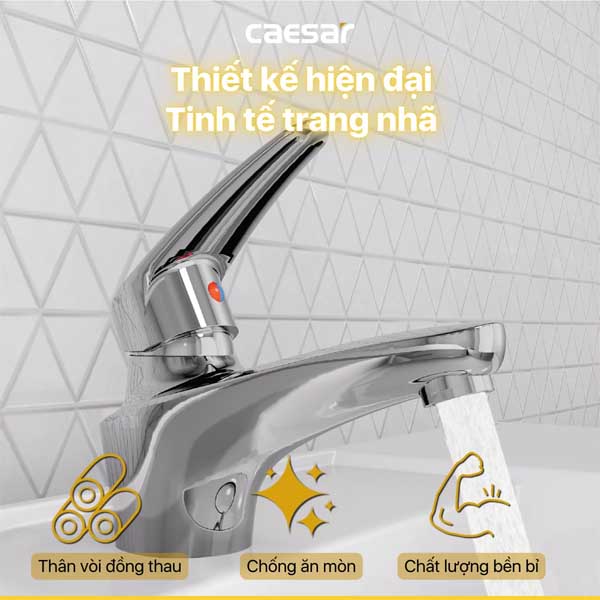 Vòi Rửa Lavabo Nóng Lạnh Caesar B170CU