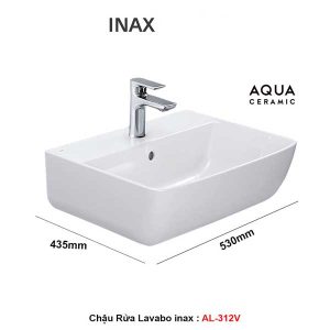 Lavabo Inax AL-312V Treo Tường Aqua Ceramic