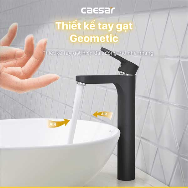 Vòi Lavabo Caesar Nóng Lạnh Thân Cao B571CBU