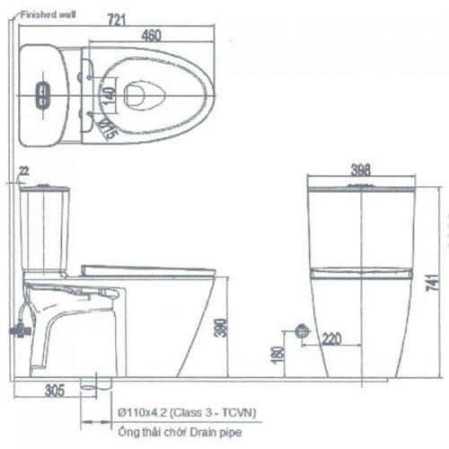 Bồn Cầu Nắp Điện Tử INAX AC-602/CW-H20VN