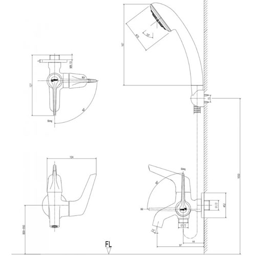 Vòi lavabo INAX  BFV-17-8C lạnh