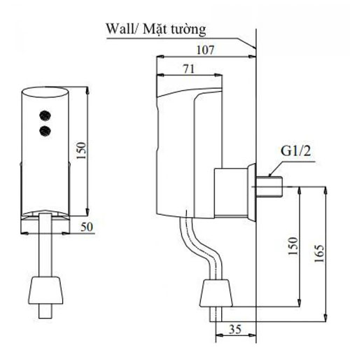 Vòi Xả Cảm Ứng TOTO DUE110PSK