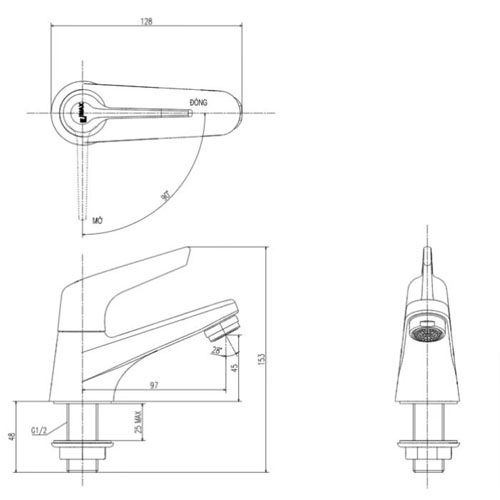 Vòi lavabo INAX LFV-17P lạnh