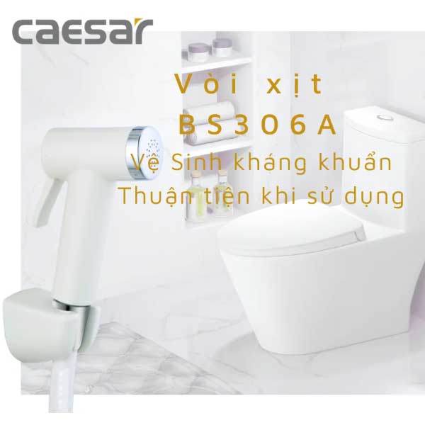 Vòi Xịt Toilet Nhựa Caesar BS306A